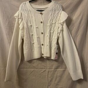 Celebrity Pink Ivory Cable Knit Cardigan